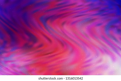 Light Pink, Red vector texture with milky way stars. Blurred decorative design in simple style with galaxy stars. Best design for your ad, poster, banner.