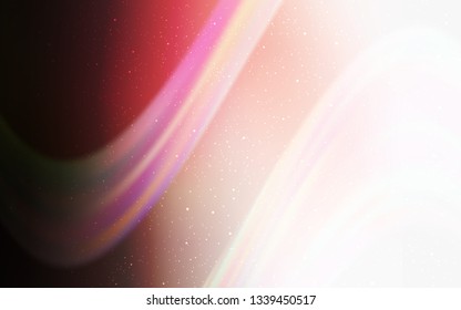 Light Pink, Red vector texture with milky way stars. Modern abstract illustration with Big Dipper stars. Pattern for futuristic ad, booklets.