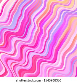 Light Pink, Red vector texture with circular arc. Colorful illustration in circular style with lines. Pattern for busines booklets, leaflets