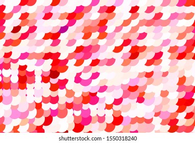 Light Pink, Red vector texture with disks. Abstract illustration with colored bubbles in nature style. New template for your brand book.