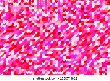 Light Pink, Red vector texture with disks. Illustration with set of shining colorful abstract circles. Pattern for beautiful websites.