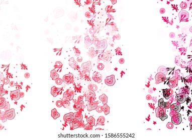 Light Pink, Red vector texture with abstract forms. Decorative design in abstract style with random forms. Modern design for your business card.