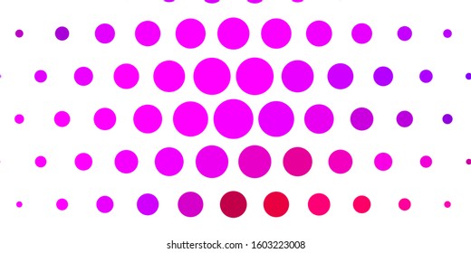 Light Pink, Red vector texture with disks. Abstract illustration with colorful spots in nature style. Design for your commercials.