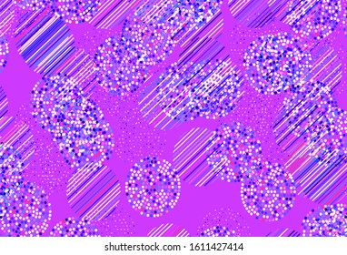 Light Pink, Red vector texture with disks. Abstract illustration with colored bubbles in nature style. Design for poster, banner of websites.