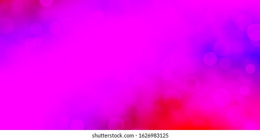 Light Pink, Red vector texture with disks. Modern abstract illustration with colorful circle shapes. Design for your commercials.