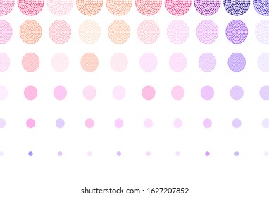 Light Pink, Red vector texture with disks. Glitter abstract illustration with blurred drops of rain. Pattern for ads, leaflets.