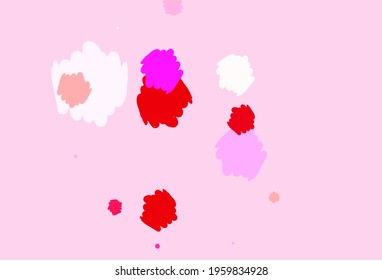 Light Pink, Red vector texture with abstract forms. Simple colorful illustration with abstract gradient shapes. Simple design for your web site.