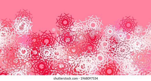 Light Pink, Red vector texture with memphis shapes. Colorful illustration with simple gradient shapes. Elegant design for wallpaper set.