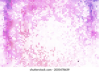 Light Pink, Red vector texture with disks. Glitter abstract illustration with blurred drops of rain. Pattern for textures of wallpapers.