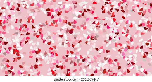 Light pink, red vector texture with memphis shapes. Modern abstract illustration with gradient random forms. Background for cell phones.