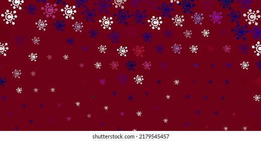 Light Pink, Red vector texture with disease symbols. Abstract illustration with biological gradient shapes. Simple design against epidemic information.