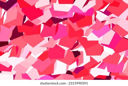 Light Pink, Red vector texture with colorful hexagons. Colorful hexagons on blur backdrop. Pattern for ads, leaflets.
