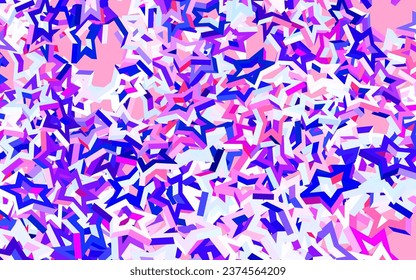 Light Pink, Red vector texture with beautiful stars. Glitter abstract illustration with colored stars. Pattern for futuristic ad, booklets.