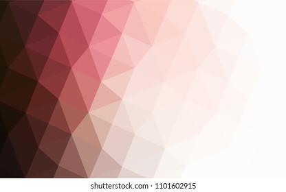 Light Pink, Red vector triangle mosaic texture. Elegant bright polygonal illustration with gradient. The template for cell phone's backgrounds.