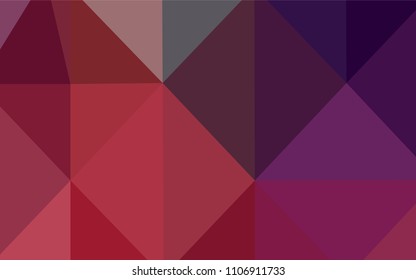 Light Pink, Red vector triangle mosaic template. Shining polygonal illustration, which consist of triangles. Brand-new design for your business.