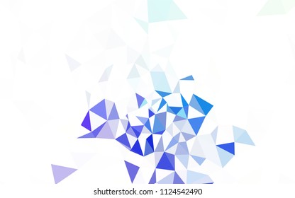 Light Pink, Red vector triangle mosaic texture. Colorful abstract illustration with triangles. Triangular pattern for your design.