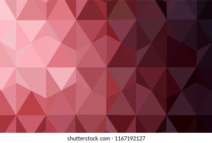 Light Pink, Red vector triangle mosaic cover. Creative illustration in halftone style with triangles. New template for your brand book.