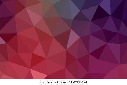 Light Pink, Red vector triangle mosaic cover. Glitter abstract illustration with an elegant triangles. Textured pattern for your backgrounds.