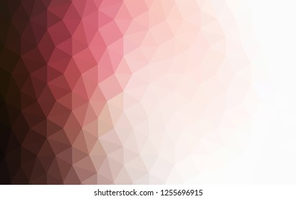 Light Pink, Red vector triangle mosaic texture. Colorful illustration in abstract style with triangles. Brand new design for your business.