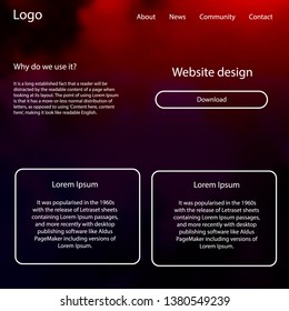 Light Pink, Red vector ui ux kit with space stars. Decorative ui kit design in abstract style with colorful sky. This template you can use for websites.