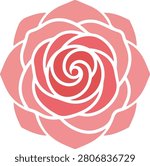 Light Pink Rose Mandala Vector Illustration. Elegant Symmetric Symmetrical Floral Rosebud Icon Isolated on White Background.