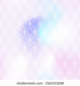 Light pink seamless pattern with iridescent background. Soft color mesh banner template. Abstract decorative pattern with geometric shapes. Ar deco seamless ornament. Pastel gradient wrapping paper