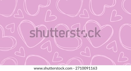 Light pink seamless pattern with outlined hearts. Ideal for cute Valentines Day prints, digital backgrounds, email templates, packaging, and soft romantic web designs