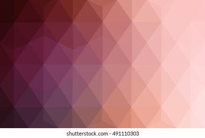 Light pink shining triangular background. Triangular geometric sample with gradient.  The completely new template can be used for your brand book.