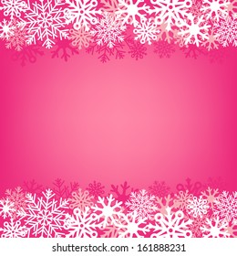 Light pink snow background on a winter theme