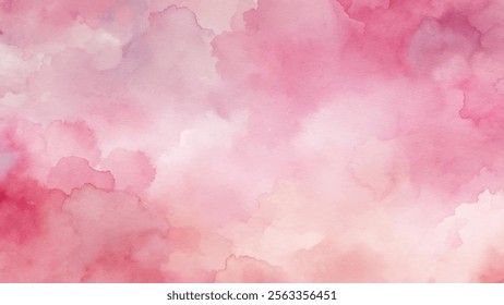 Light pink and soft hues blend beautifully in this artistic watercolor composition.