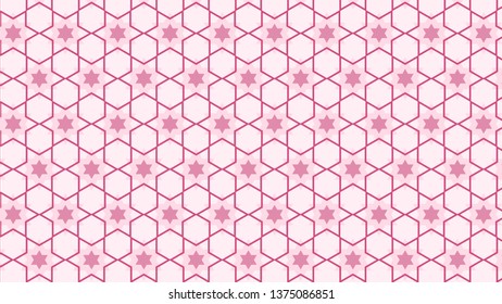 Light Pink  Stars Pattern Background Illustrator