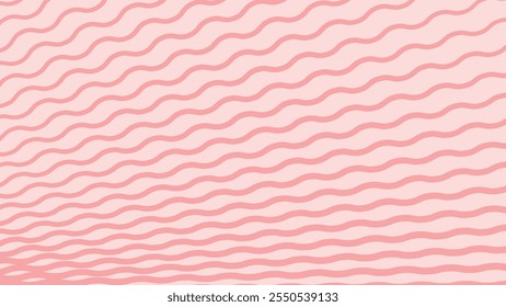 Fondo abstracto de líneas de onda de rayas de color rosa claro para el telón de fondo o presentación
