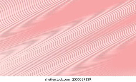 Light Pink with stripes wave lines abstract background for backdrop or presentation