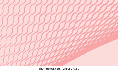 Light Pink with stripes wave lines abstract background for backdrop or presentation
