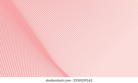 Fondo abstracto de líneas de onda de rayas de color rosa claro para el telón de fondo o presentación