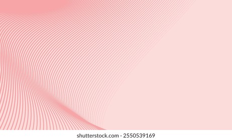 Fondo abstracto de líneas de onda de rayas de color rosa claro para el telón de fondo o presentación