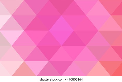 Light pink triangle mosaic background. A vague abstract illustration with gradient. The completely new template can be used for your brand book.