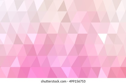 Light pink triangle mosaic pattern. Glitter abstract illustration with an elegant design. The textured pattern can be used for background.