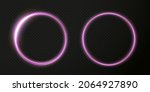 Light pink Twirl. Curve light effect of pink line. Luminous pink circle. PNG Light pink pedistal, podium, platform, table. Vector PNG.