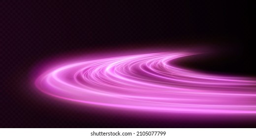 Toro rosa claro. Efecto de la luz de curva de la línea rosa. Círculo rosa luminoso. Pétalo rosa claro, podio, plataforma, mesa. Vector PNG. Ilustración del vector