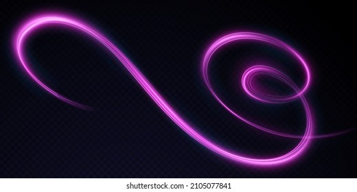 Light pink Twirl. Curve light effect of pink line. Luminous pink circle. Light pink pedistal, podium, platform, table. Vector PNG. Vector illustration