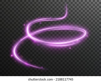 Light pink Twirl. Curve light effect of pink line. Luminous pink circle. Light pink pedistal, podium, platform, table. Vector illustration	