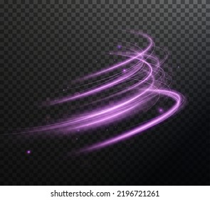 Light pink Twirl. Curve light effect of pink line. Luminous pink circle. Light pink pedistal, podium, platform, table. Vector PNG. Vector illustration