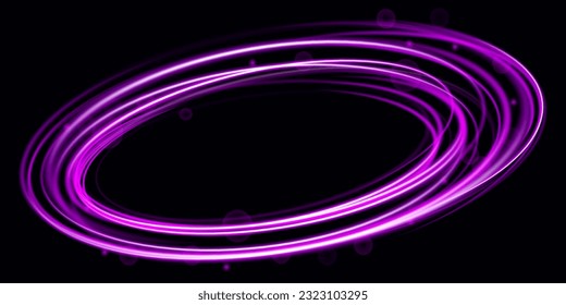 Light pink Twirl. Curve light effect of pink line. Luminous pink circle. Light pink pedistal, podium, platform, table. Vector PNG. Vector illustration