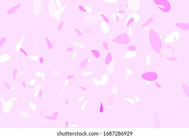 Light Pink vector abstract backdrop with leaves. Creative illustration in blurred style with leaves. Hand painted design for web, leaflets.