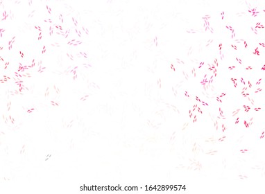 Light Pink vector abstract background with leaves. Colorful illustration in doodle style with leaves. Template for backgrounds of cell phones.