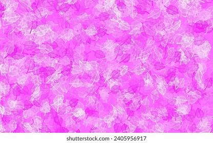 Light Pink vector abstract background with leaves. Decorative design in Indian style on white background. The best design for your business.