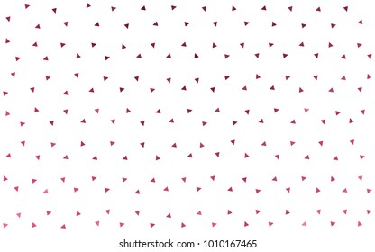 Light Pink vector abstract colorful background, which consist of triangles. Pattern with colored triangles on white background.