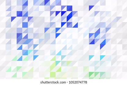 Light Pink vector abstract colorful background, which consist of triangles. Pattern with colored triangles on white background.