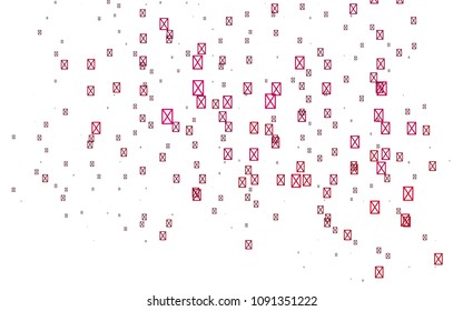Light Pink vector abstract colorful background, which consist of triangles. Pattern with colored triangles on white background.